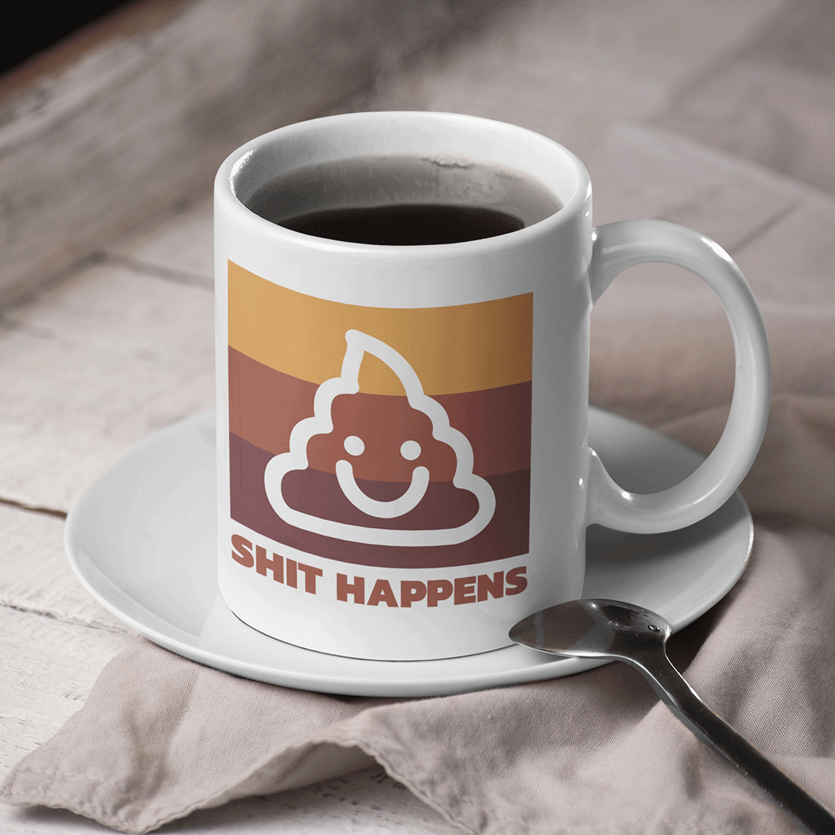 shit happens mug