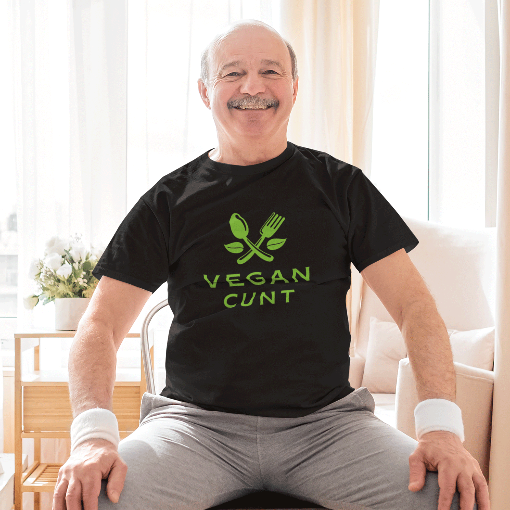 vegan cunt black tshirt