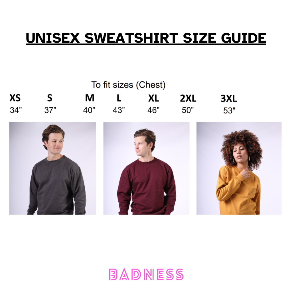 sweatshirt size guide