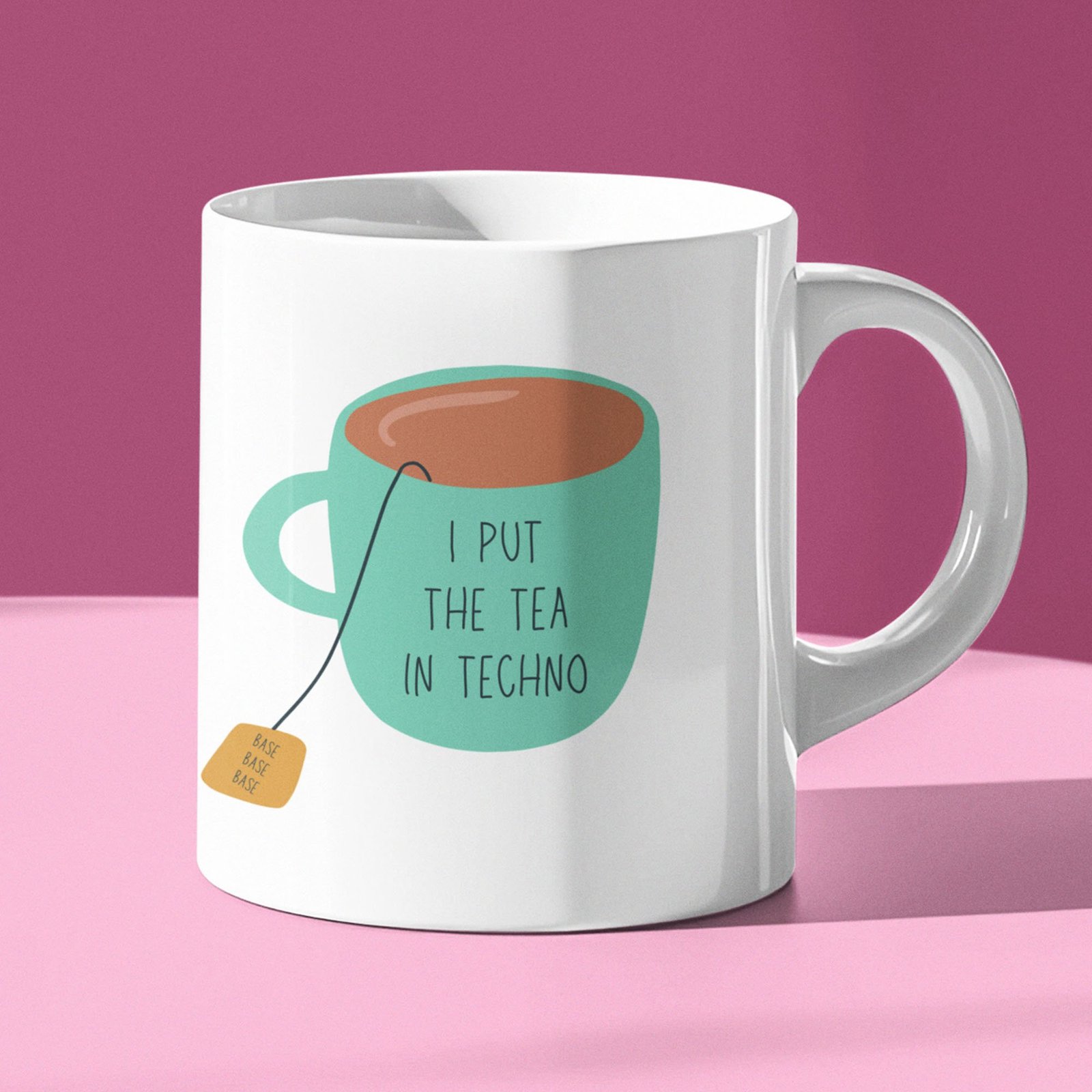 tea in techno cofee mug for dance music fans