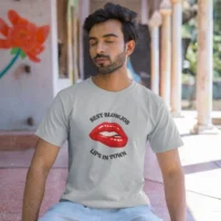 blowjob lips grey blowjob tshirt
