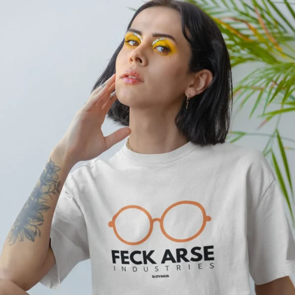feck arse ind white 3 feck arse industries tshirt