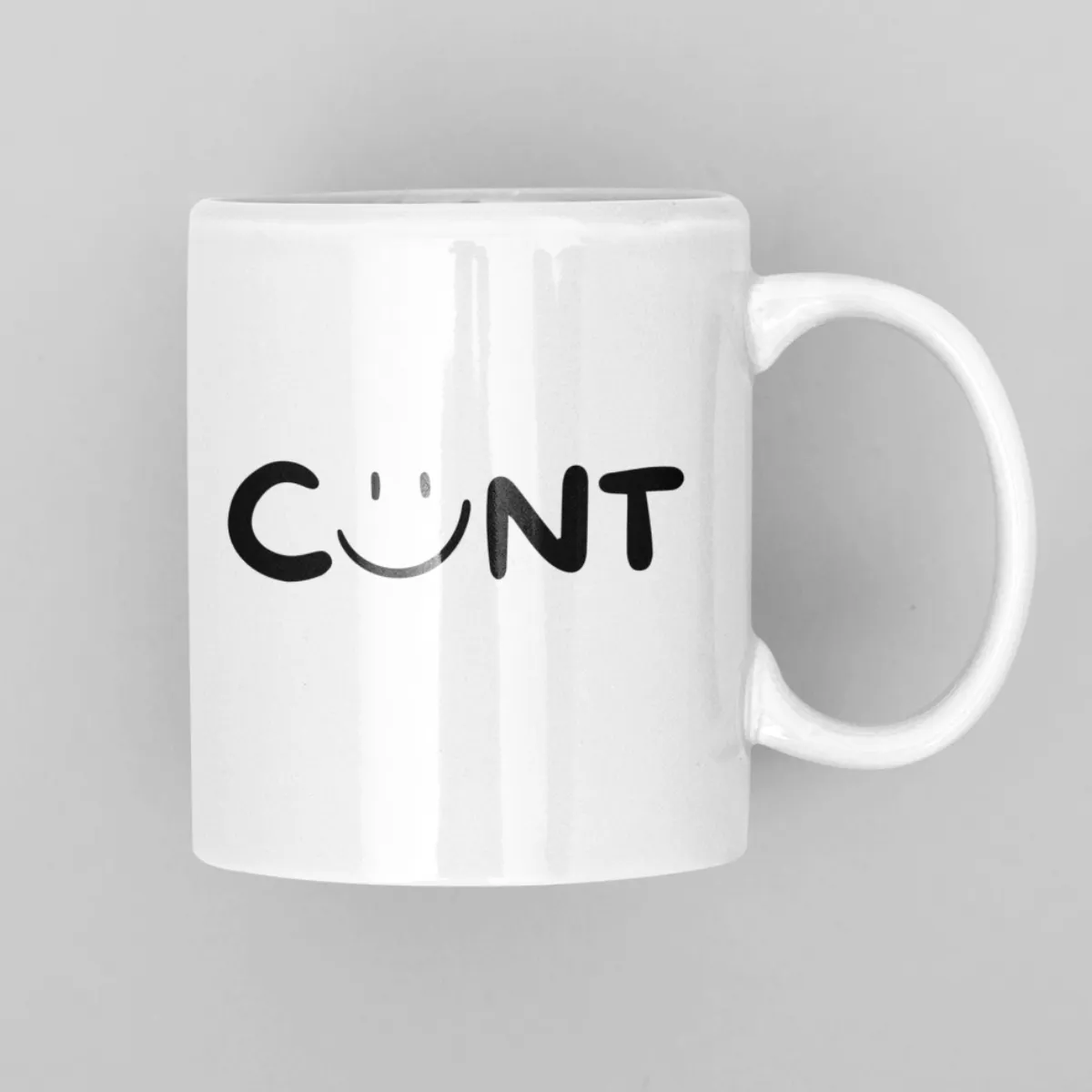 smiley cunt mug