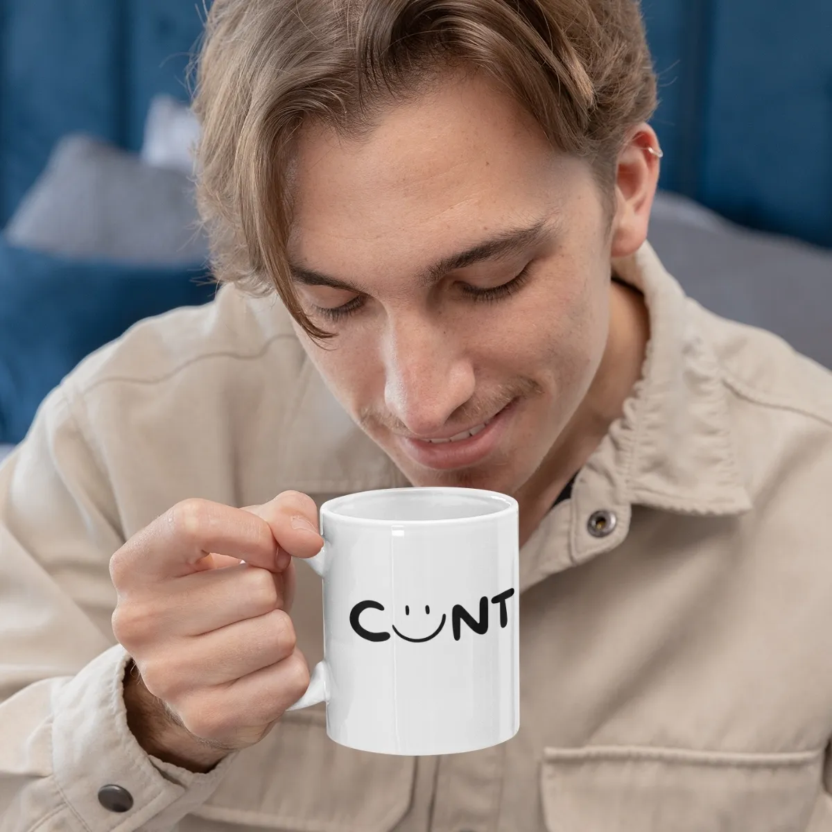 smiley cunt mug