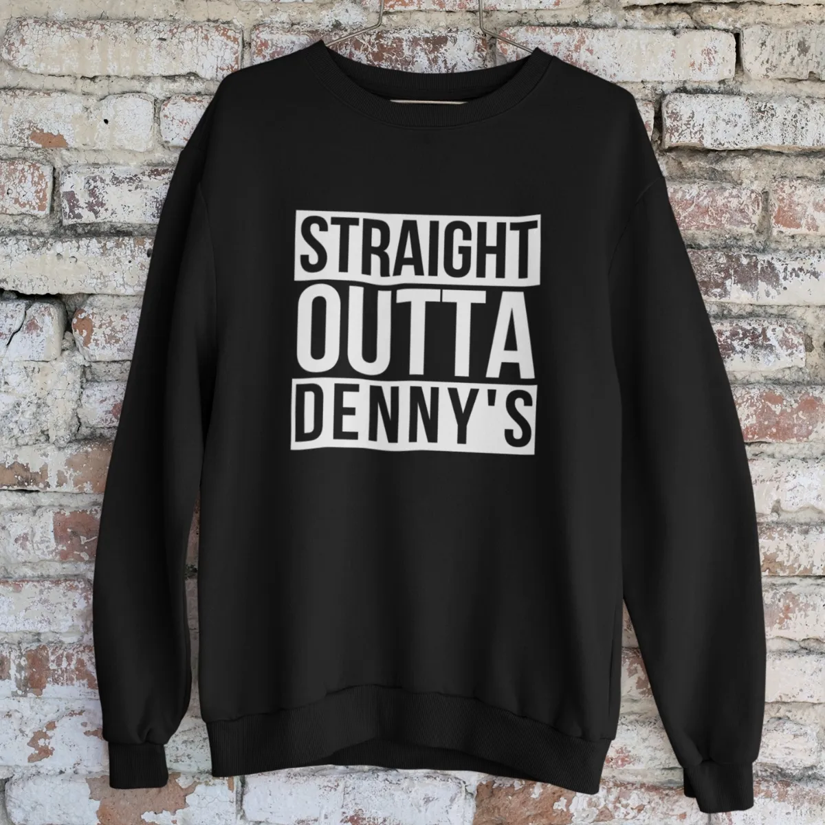 so dennys sweat black 2 straight outta dennys sweatshirt
