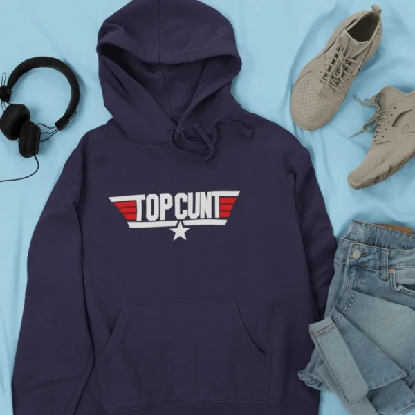 top cunt navy hoodie top cunt hoodie