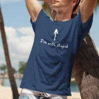 with stupid navy i'm with stupid tshirt